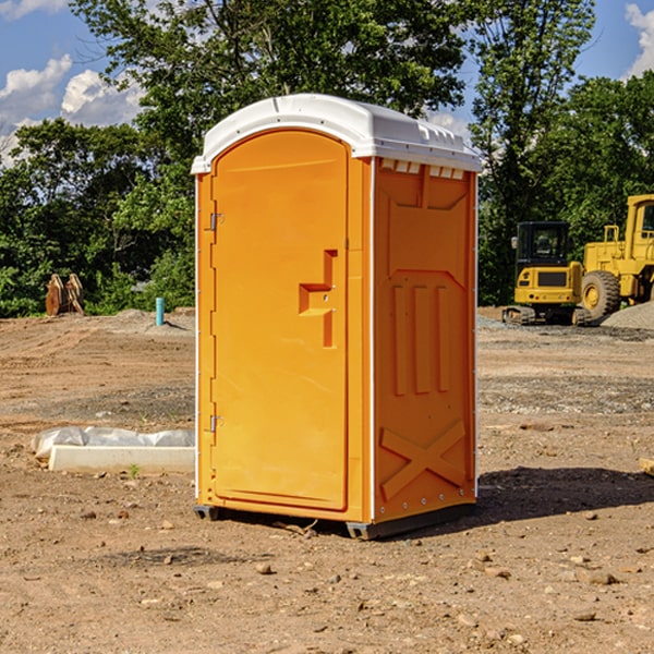 how often are the porta potties cleaned and serviced during a rental period in Bode IA